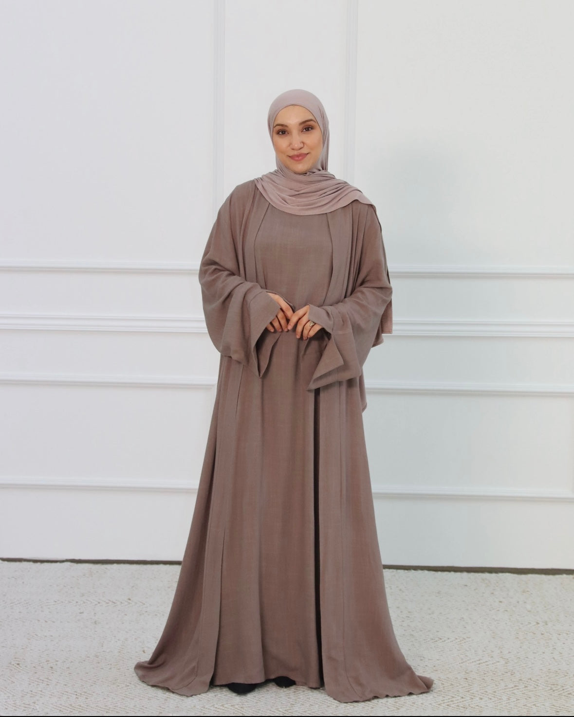 LAYAL LINEN ABAYA SET