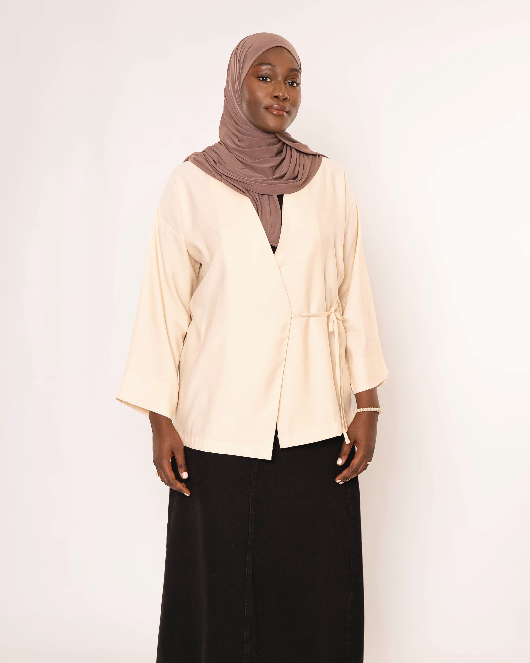 TENCEL MODEST KIMONO BEIGE