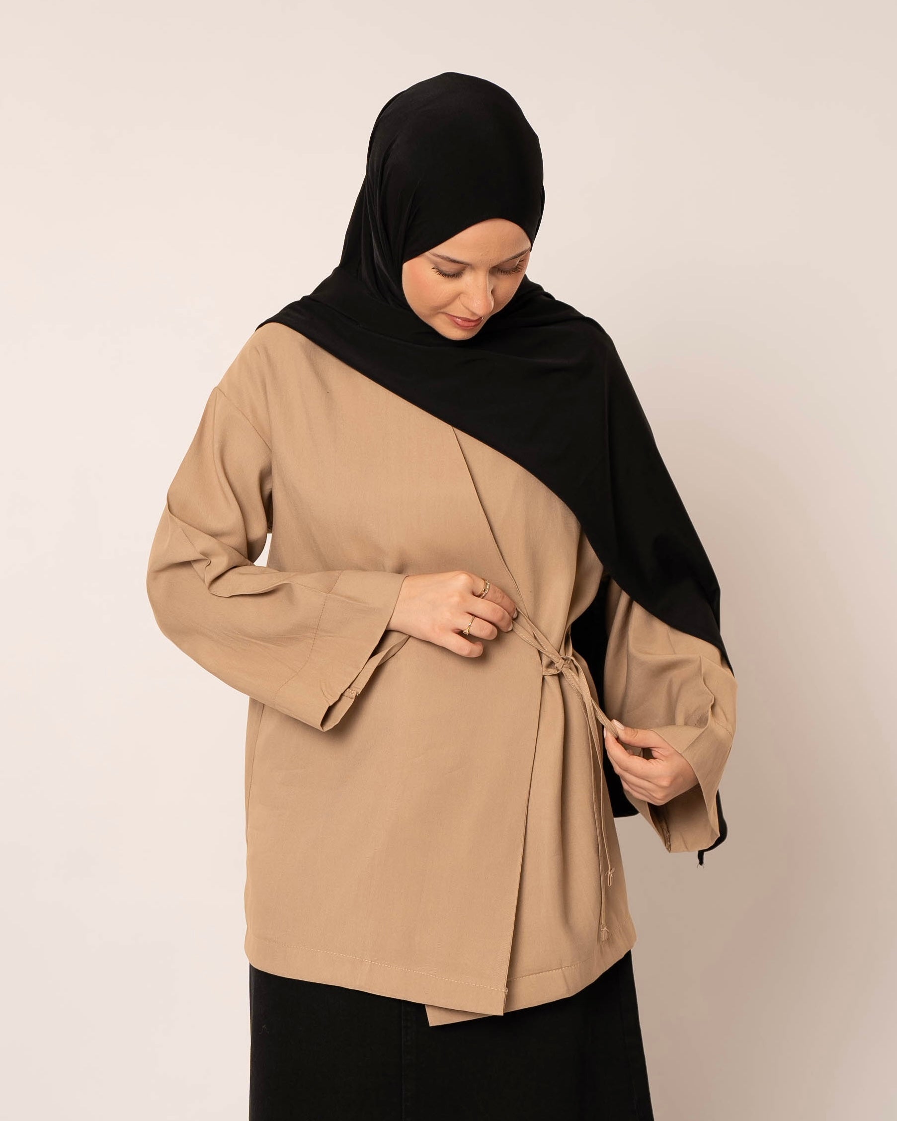 TENCEL MODEST KIMONO CAMEL