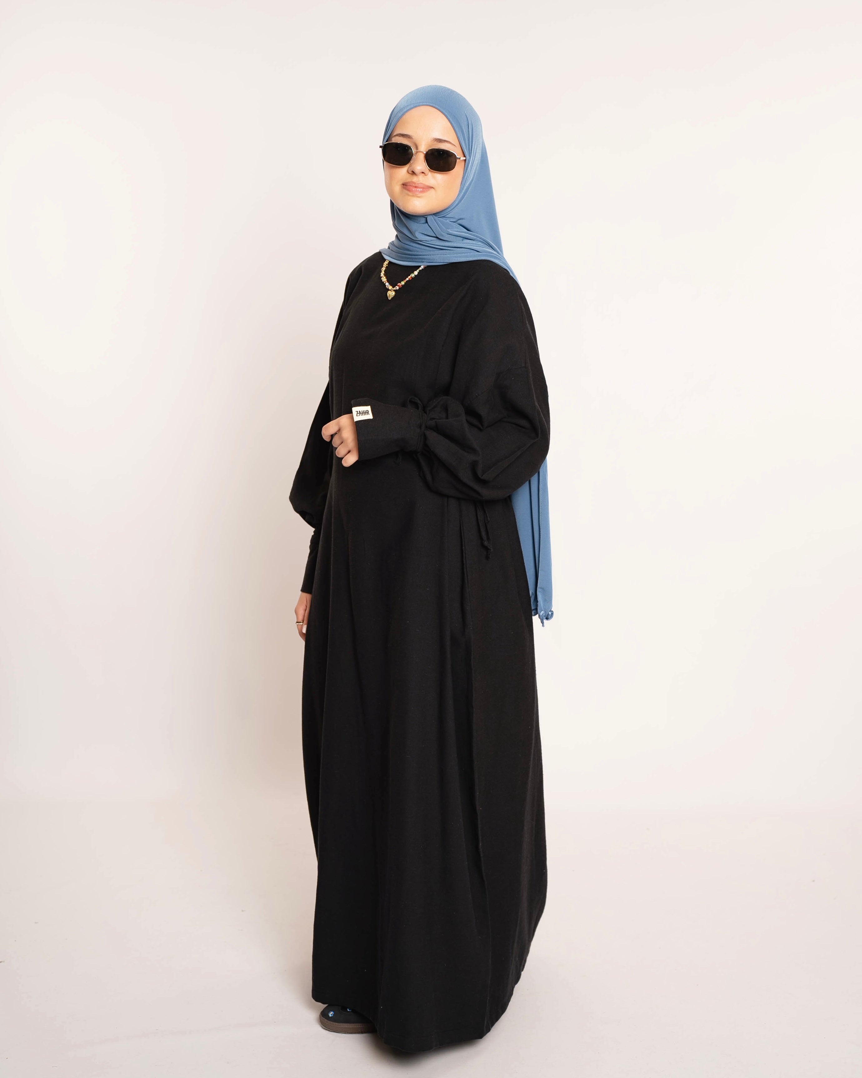 LIYANA LINEN DRESS BLACK