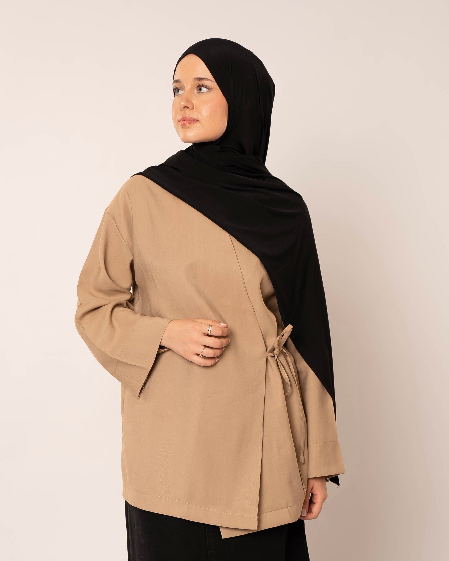 TENCEL MODEST KIMONO CAMEL