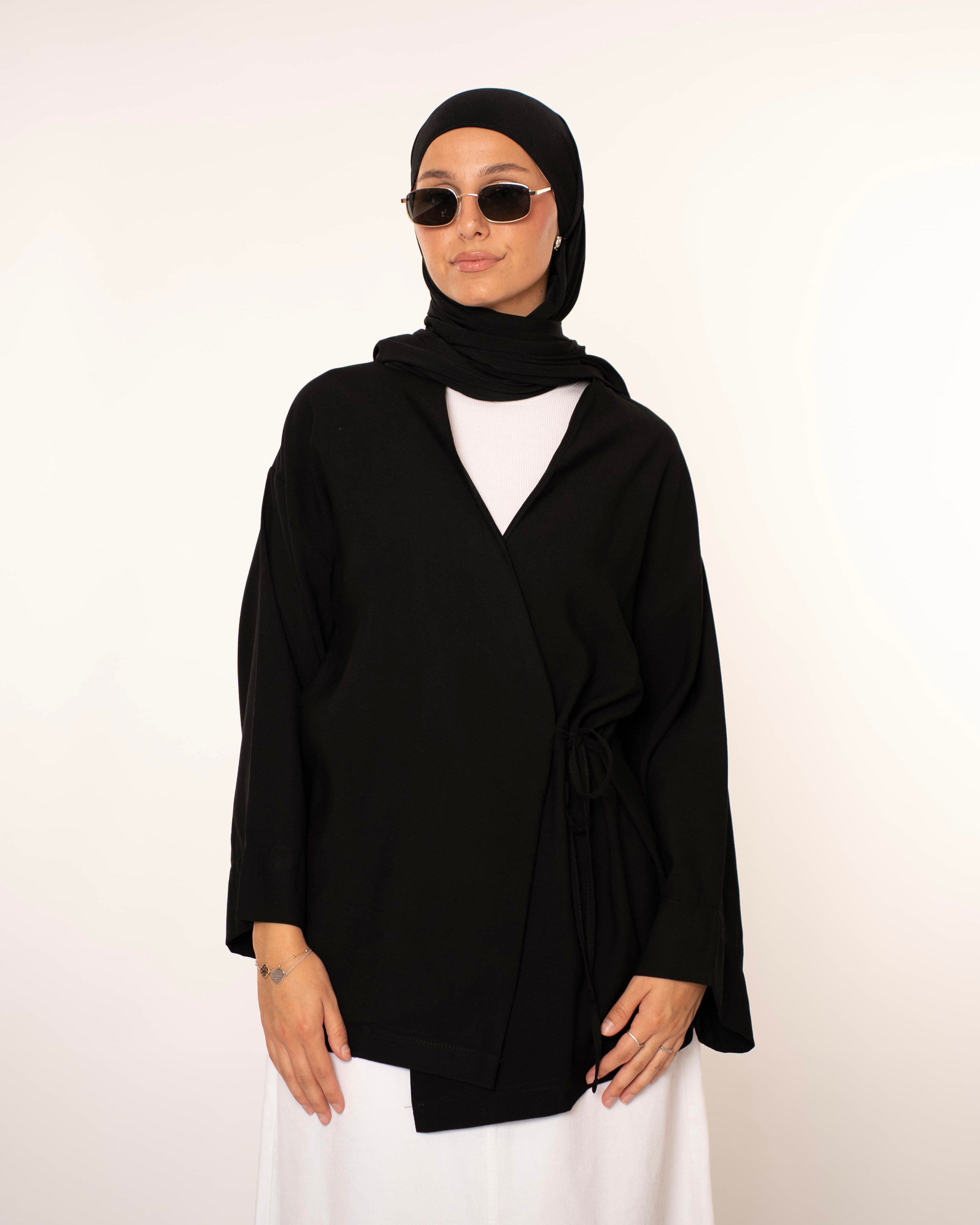 TENCEL MODEST KIMONO BLACK