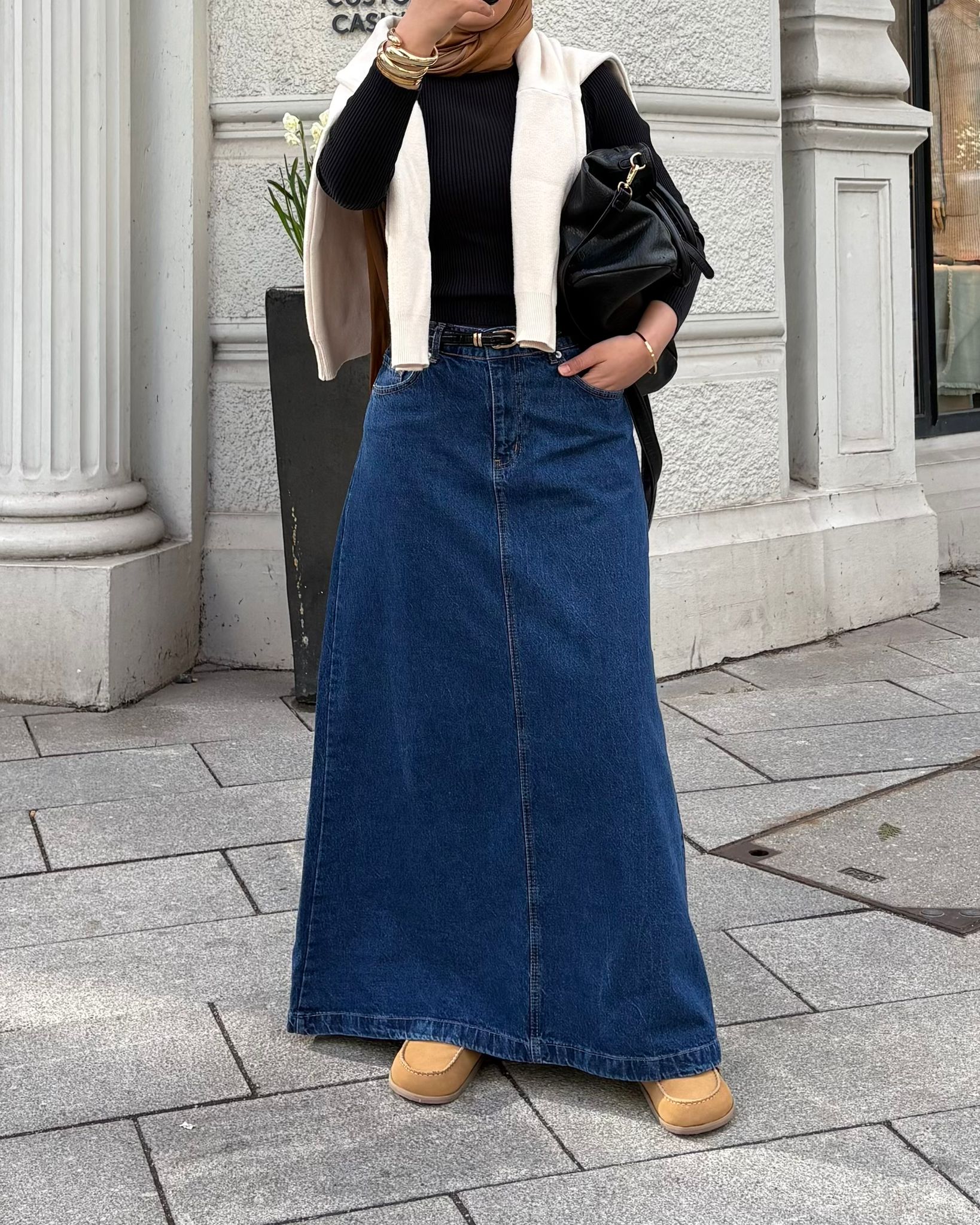 MAXI DENIM SKIRT