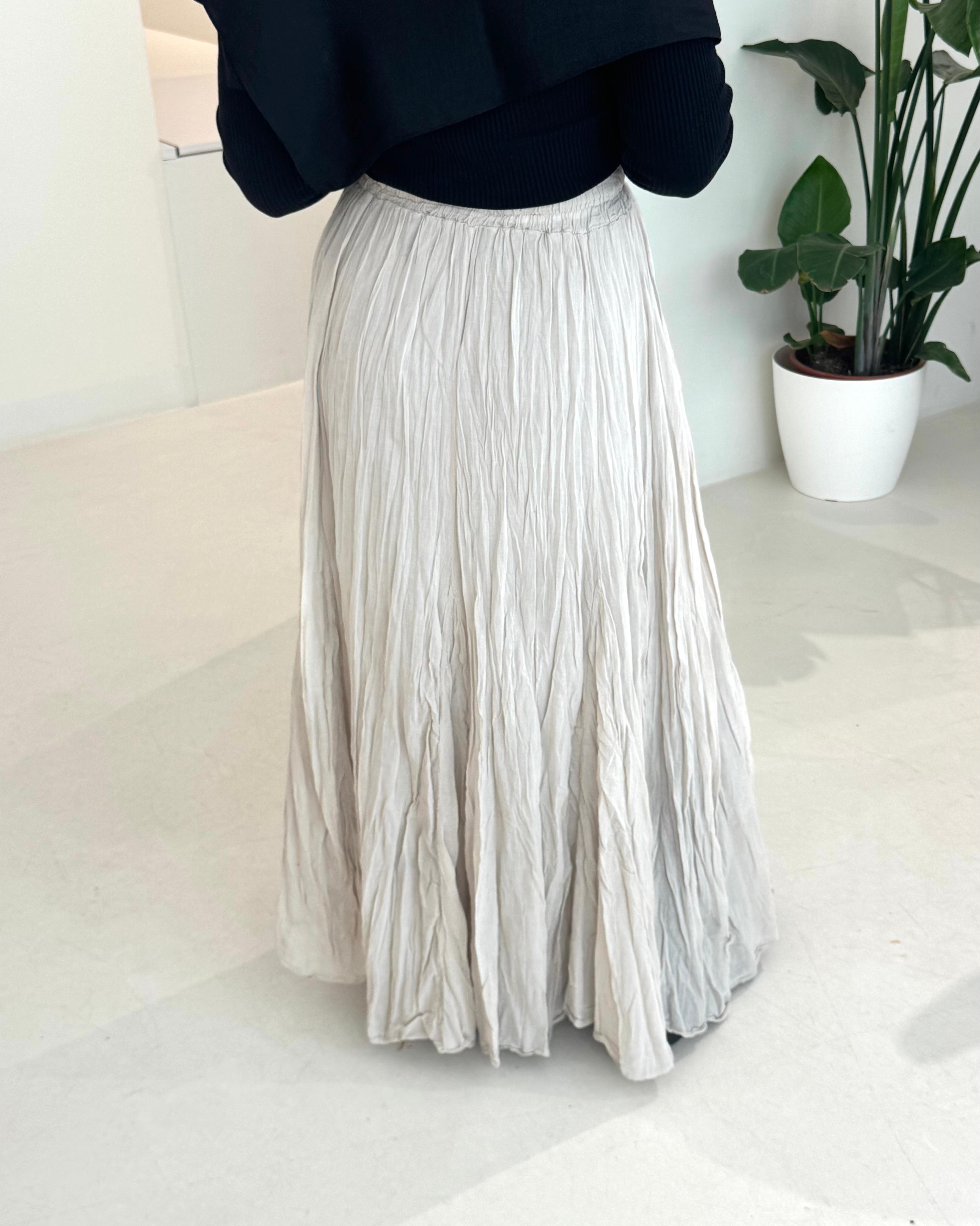 CRINKLE MAXI SKIRT